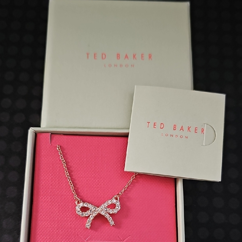 Ted Baker Bow Necklace With Gems